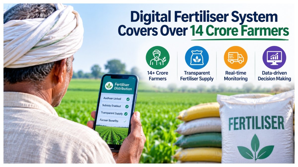 Digital fertiliser system covers over 14 crore farmers.