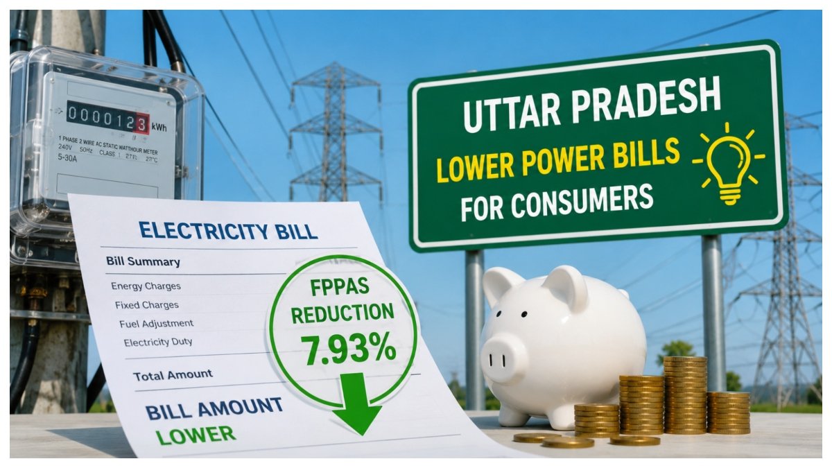 Electricity consumers in Uttar Pradesh set to receive lower power bills in September after a 7.93% FPPAS reduction.