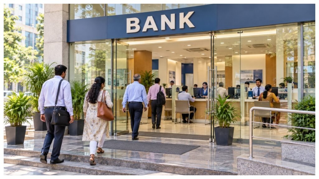 Customers at bank counters as unions defer the three-day nationwide strike.