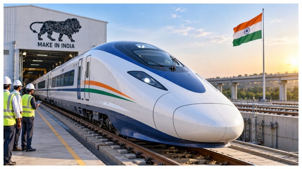 India’s first domestically built bullet train prepares for track testing scheduled to begin by mid-2027.