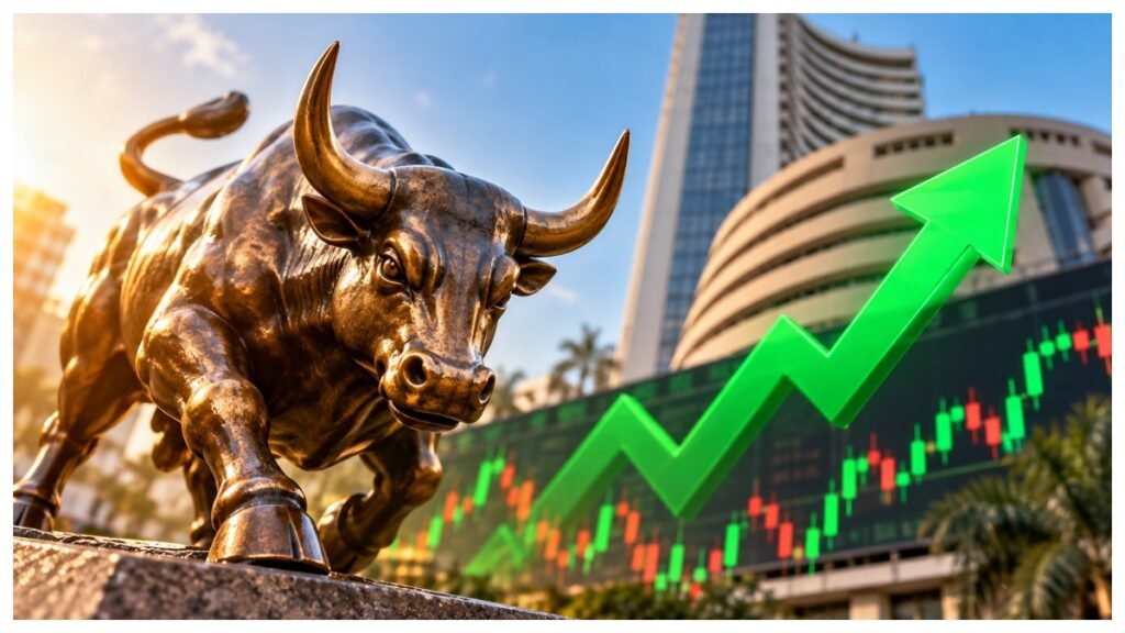 Sensex rises 315 points while Nifty closes at 23,140 as banking, auto and consumer durable stocks rebound.
