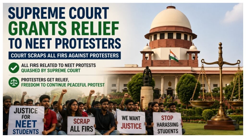 Supreme Court grants relief to NEET protesters.