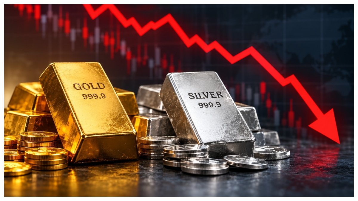 Gold and silver prices fall sharply in India.