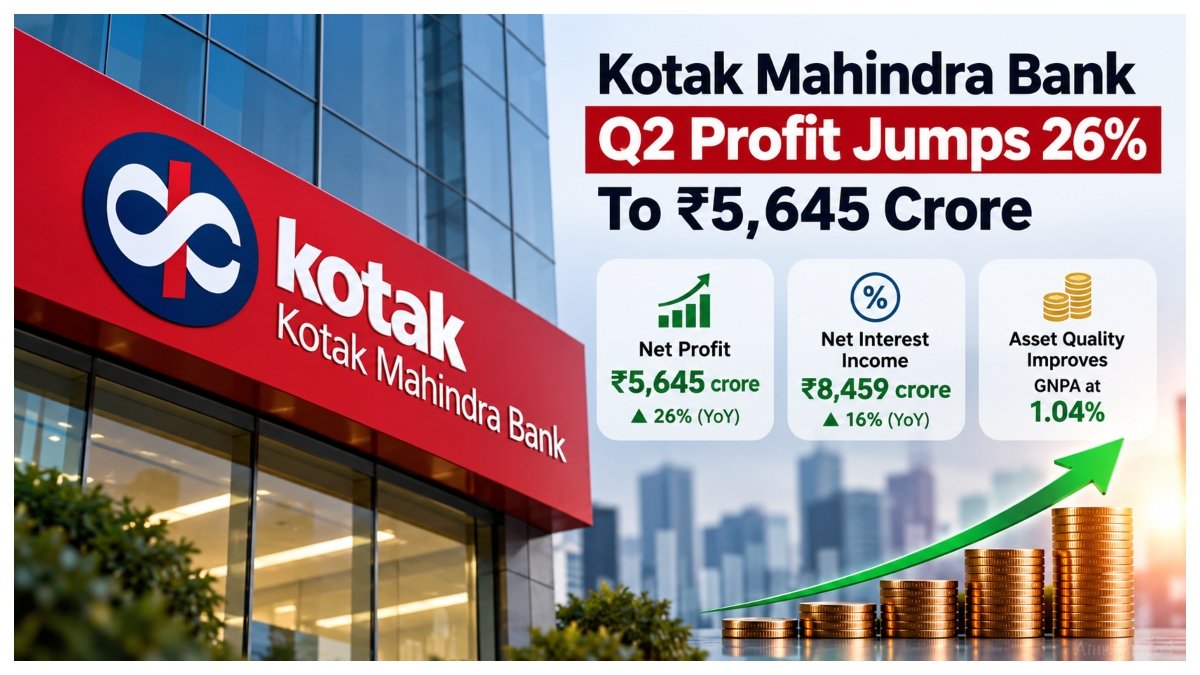 Kotak Mahindra Bank Q2 profit rises 26% to Rs 5,645 crore