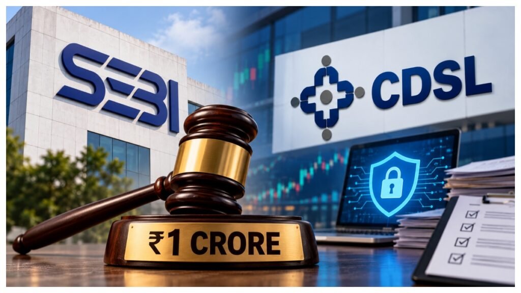 SEBI imposes ₹1 crore penalty on CDSL over cybersecurity, regulatory compliance and disaster recovery failures.