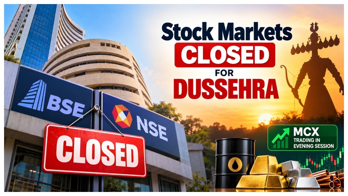 Stock market holiday today as NSE and BSE remain closed for Dussehra on October 20, 2026, with MCX evening trading.